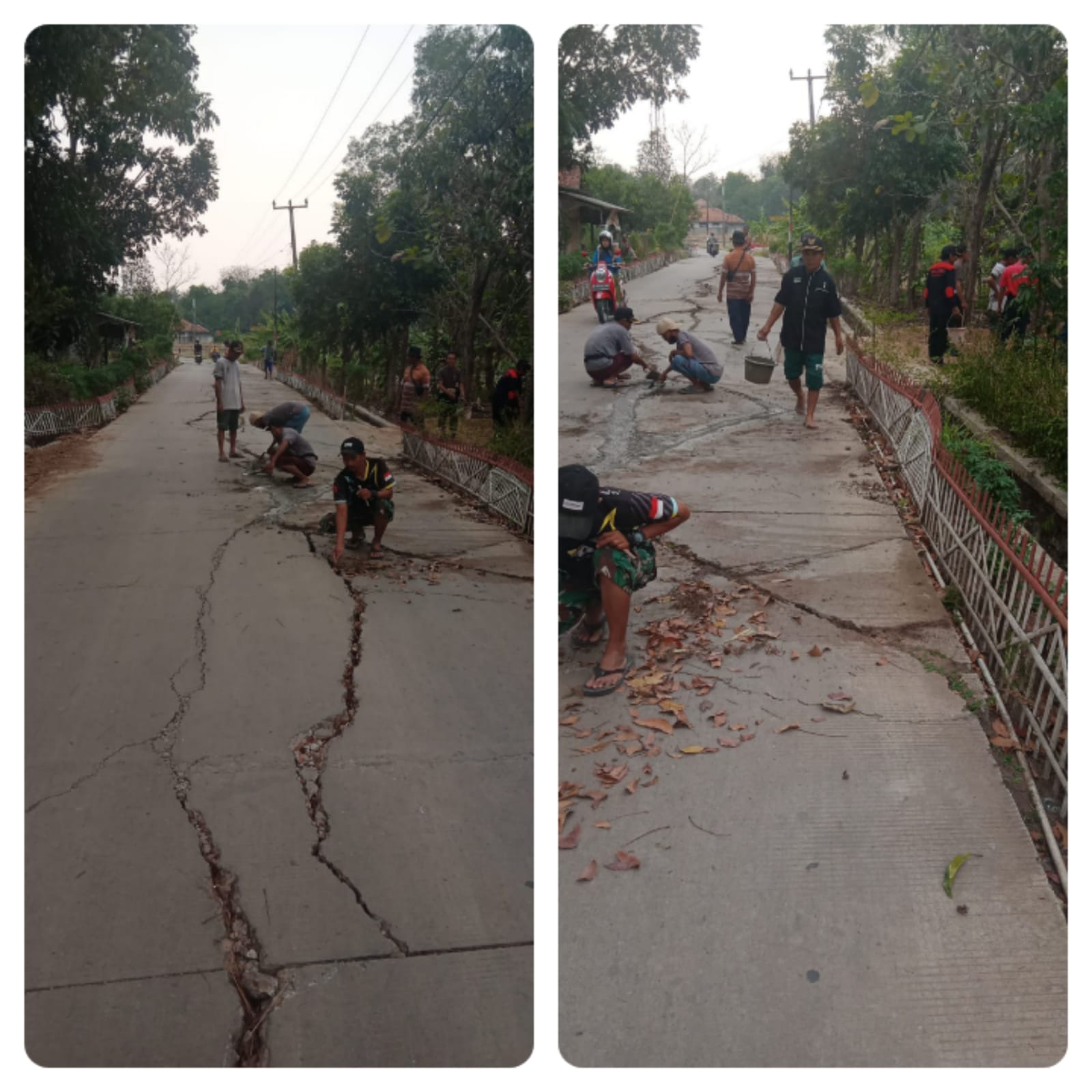 Perbaikan Jalan Kabupaten oleh Swadaya Pemdes